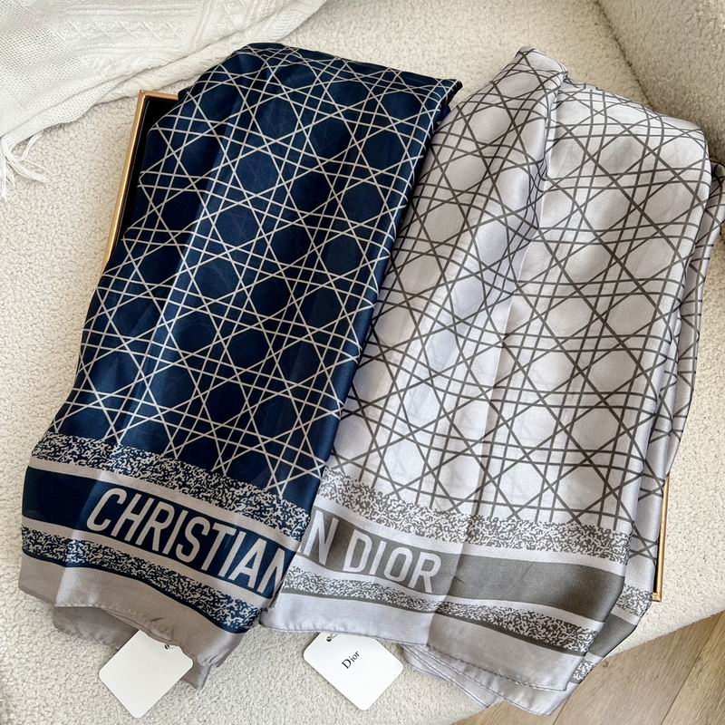 Dior silk scarf 180-90cm E04 (23)